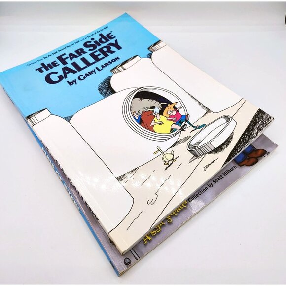 Far Side Gallery Puns of Steel Humor Comic Books Argyle Sweater Lot of 2 - Picture 5 of 14